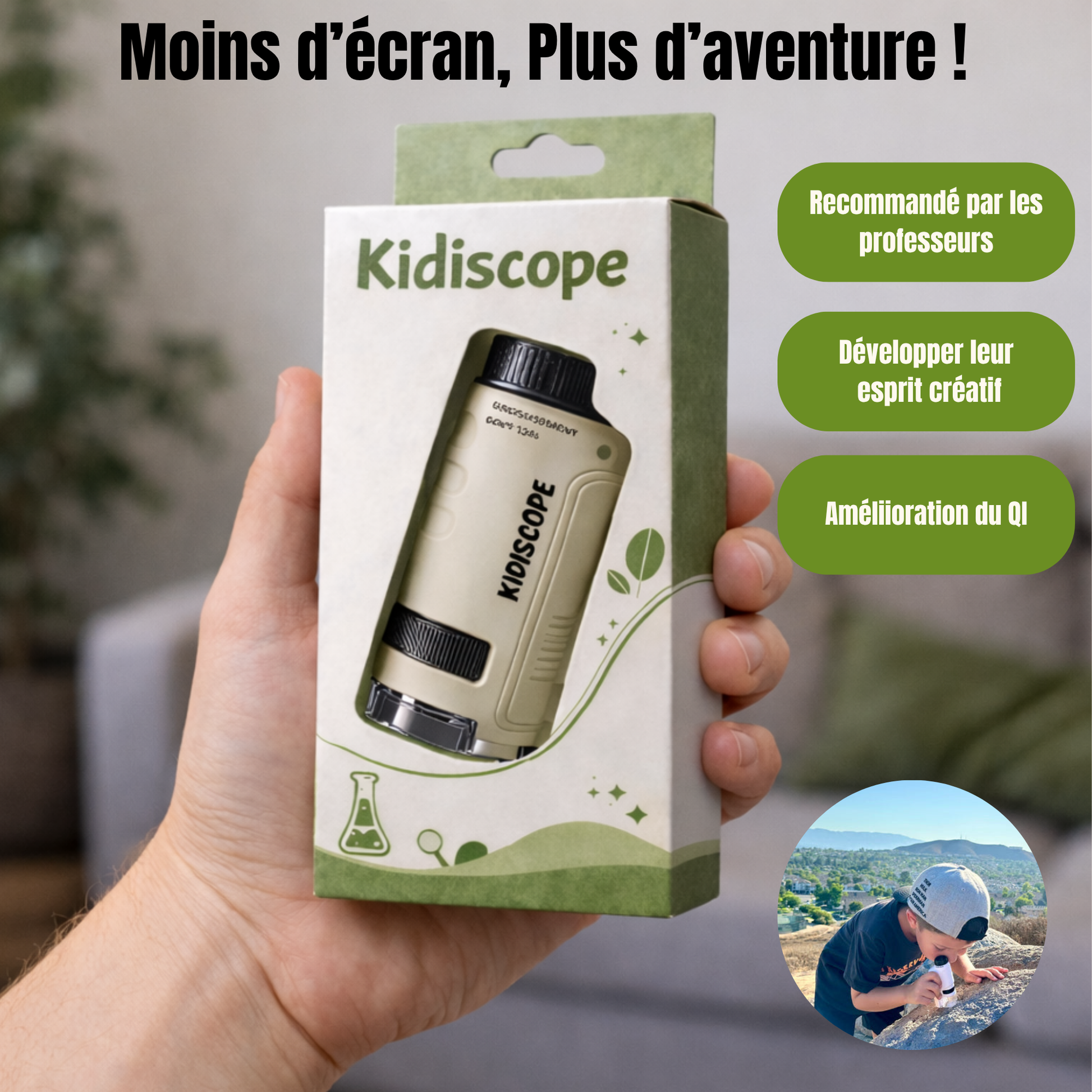 Kidiscope - microscope d'éveil pour enfant, vue principale