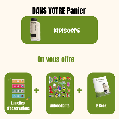 Kidiscope - vue d'ensemble du microscope pour enfant